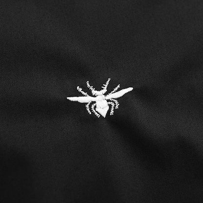 New 2021 Luxury Men Classic Embroidered bee stripe Ribbon Fashion Cotton Casual Shirts Shirt High Quality Short Sleeves A65 Street King Limited