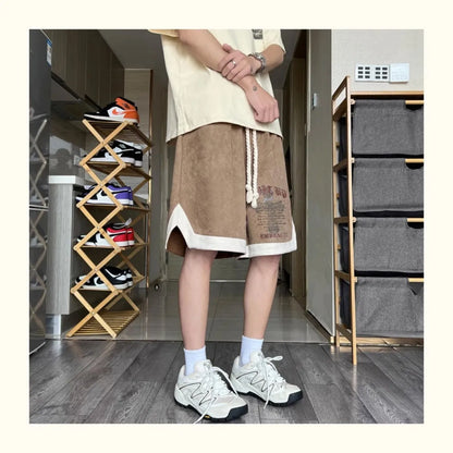 high street hip hop men and women summer personalized capris american trendy letter printing loose sports casual shorts y2k unique shorts style 4600