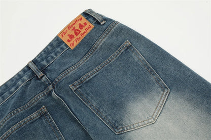 blue baggy jeans men letter printed straight denim pants fashion jeans male streetwear hip hop y2k loose trousers unique jeans style 4096