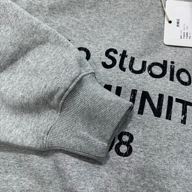 Mottled print jet colored round hoodie Street King Limited