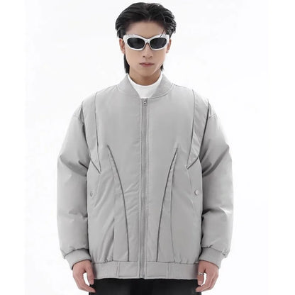 Winter Thickening Flying Baseball Uniform Solid Multi Pocket Simplicity Warm Cotton Jacket 2024 New Streetwear Male Parkas Street King Limited