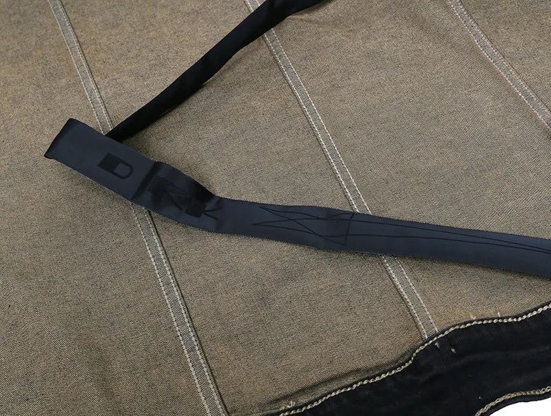 new 2023 gentleman men rick patchworked waxed deconstructed denim heavy baseball coats jackets abstract digital coat warm 719 unique jeans style 4053
