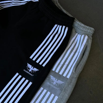 Trendy Brand American Retro Classic Striped Loose Sweatpants Hip-hop Streetwear Y2K Harajuku High-waisted Wide-leg Casual Pants Street King Limited
