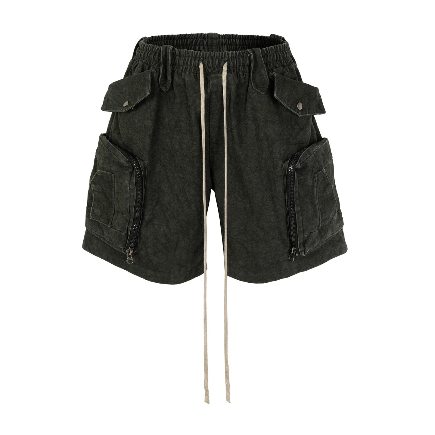 Heavy Industry Tie Dyed Canvas Washed Shell Shorts for Men and Women Wide Leg Baggy Cargo Short Oversize Loose Knee Length Pants Street King Limited