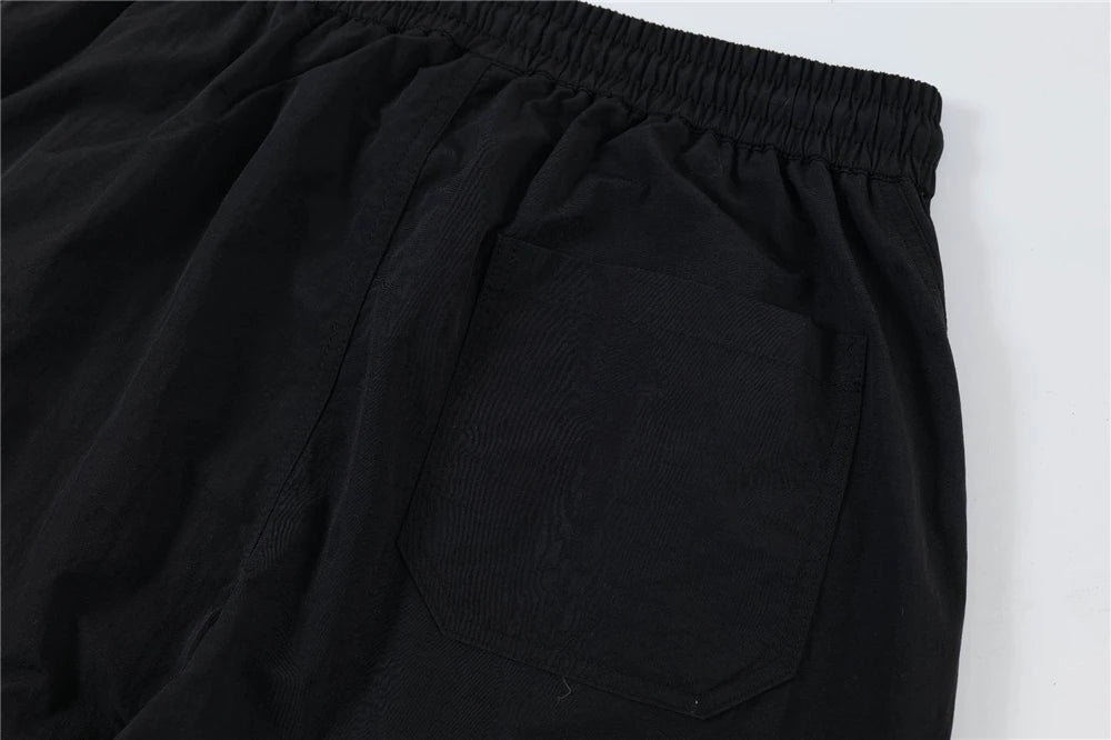men black sports pants y2k striped patchwork joggers baggy pants hip hop casual drawstring waist quick drying trousers unique joggers style 3734
