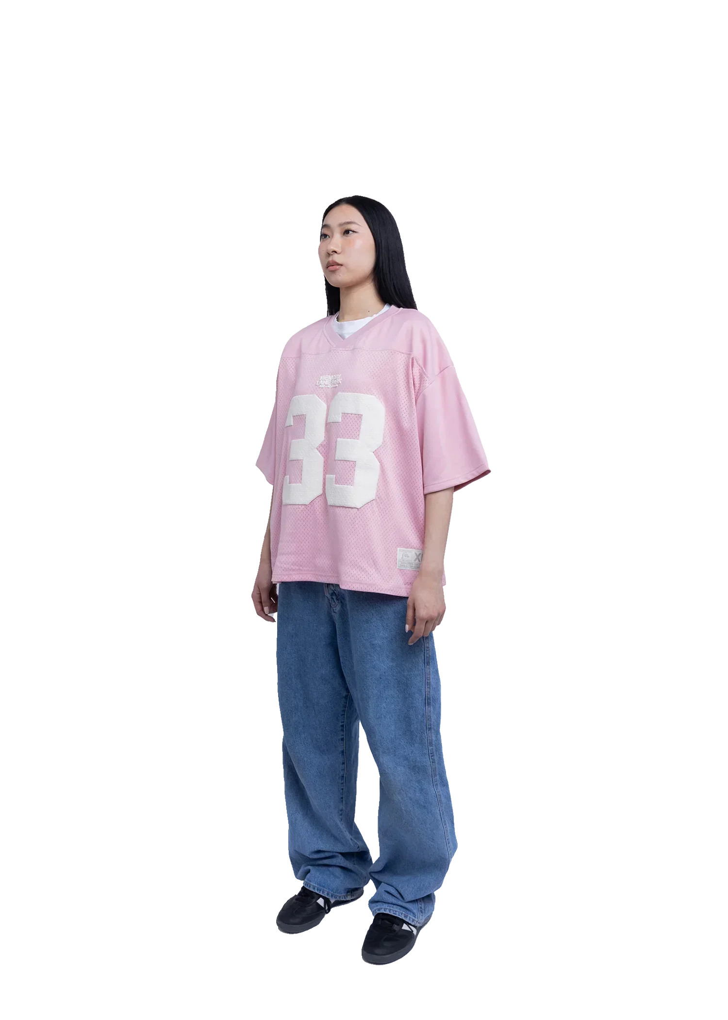 Trendy Ins Couple Sportswear Mesh Quick Oversize Pink 33 Jersey College Street Style T-shirt for Women Drying Football Y2k Tops Street King Limited