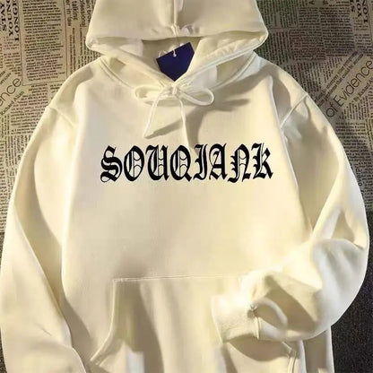 High street cross star hooded sweatshirt for men in autumn and winter super popular student trend plus velvet jacket for men Y2K Street King Limited
