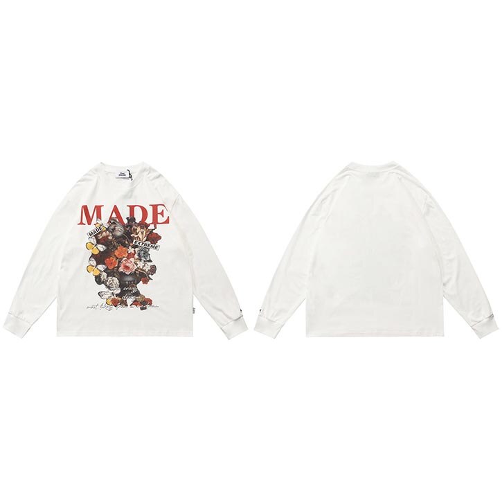 "Floral Basket" Unisex Men Women Streetwear Graphic Sweatshirt Daulet Apparel