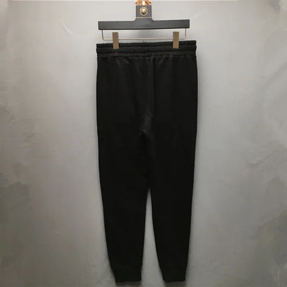 high new novelty luxury men 21 classic side metal rivets pockets comfortable cotton parkour sweat casual pants sweatpants d47 unique joggers style 4211