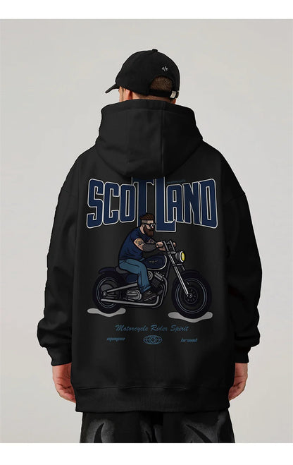 Autumn Motorcycle Men's Printed Hoodies Hip Hop Fashion Streetwear Baggy Sweatshirts Hombre Vintage Pullover Fleece Y2K Hoodie Street King Limited
