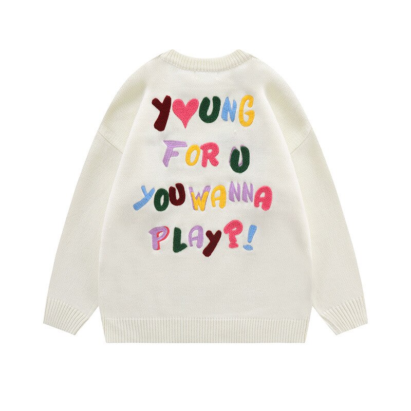 "Wanna Stay Young" Unisex Men Women Streetwear Graphic Sweater Daulet Apparel