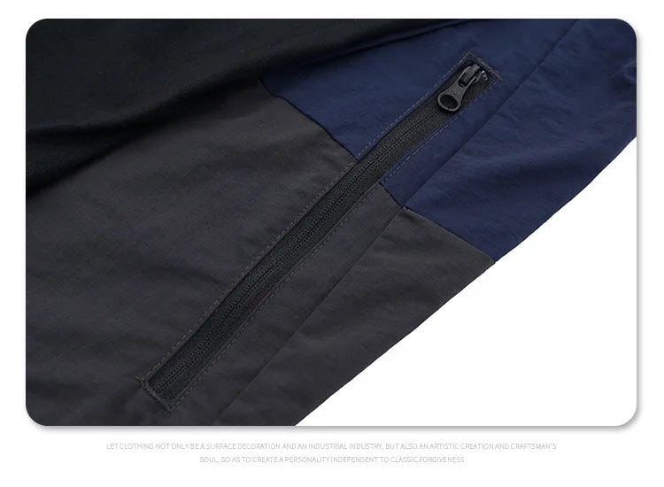 Side stitching color bump hem drawstring plus two layers of short-sleeved shirt profile Street King Limited
