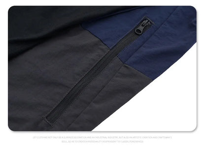 Side stitching color bump hem drawstring plus two layers of short-sleeved shirt profile Street King Limited