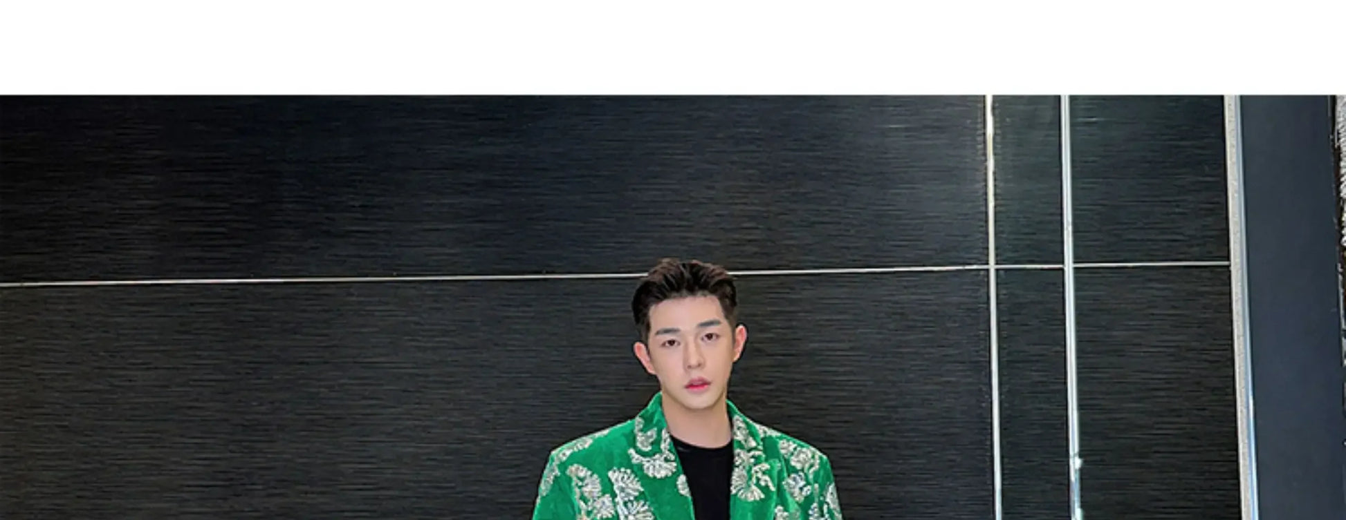 men sequin embroidery velvet loose casual 2 pieces suits blazers jacket pant sets stage party dress suits performance costumes unique default style 2724