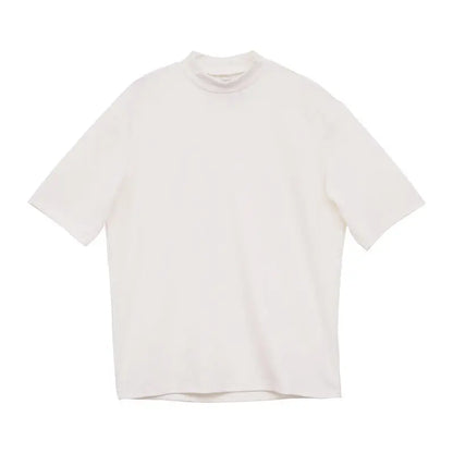 Korean style high-end half turtleneck short-sleeved summer T-shirt for men loose ice-sleeved bottoming shirt y2k trendy ins top Street King Limited