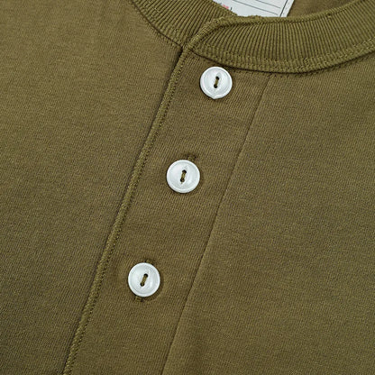 Summer Men's Heavy Cotton T Shirt Solid Color Round Neck Short Sleeve Basic Shirt TopTees Male Leisure Knitted Henry Tshirt Street King Limited