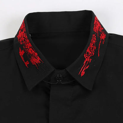 New 2022 Luxury Men Classic Embroidered bee stripe Fashion Cotton Casual Shirts Shirt High Quality Short Sleeves A68 Street King Limited