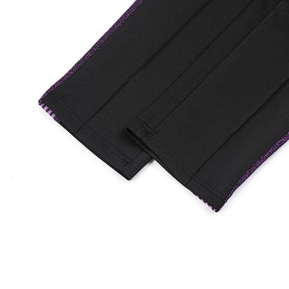 chaopai pattern embroidery loose casual pants side edge weaving straight leg pants men woman comfortable trousers unique default style 4674