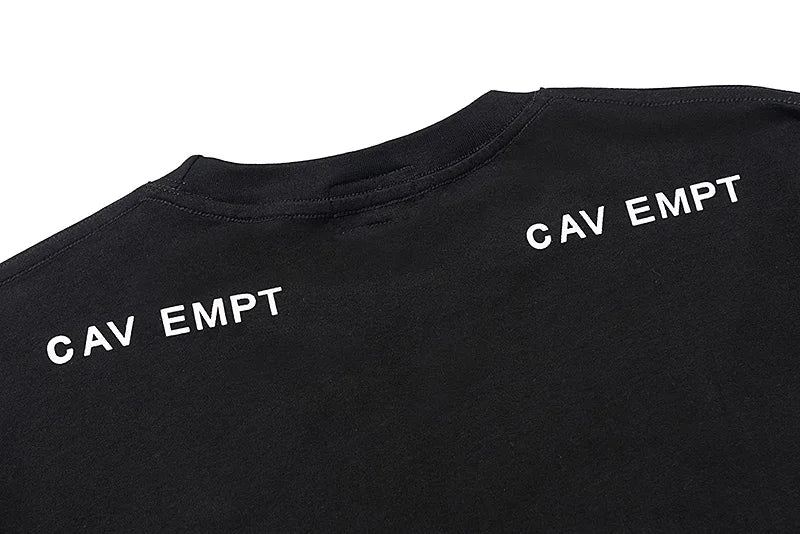 High Quality CAVEMPT Tops Tee Phantom Letter Printing Classic All-match Men Woman Loose O-Neck Summer C.E T Shirt Street King Limited