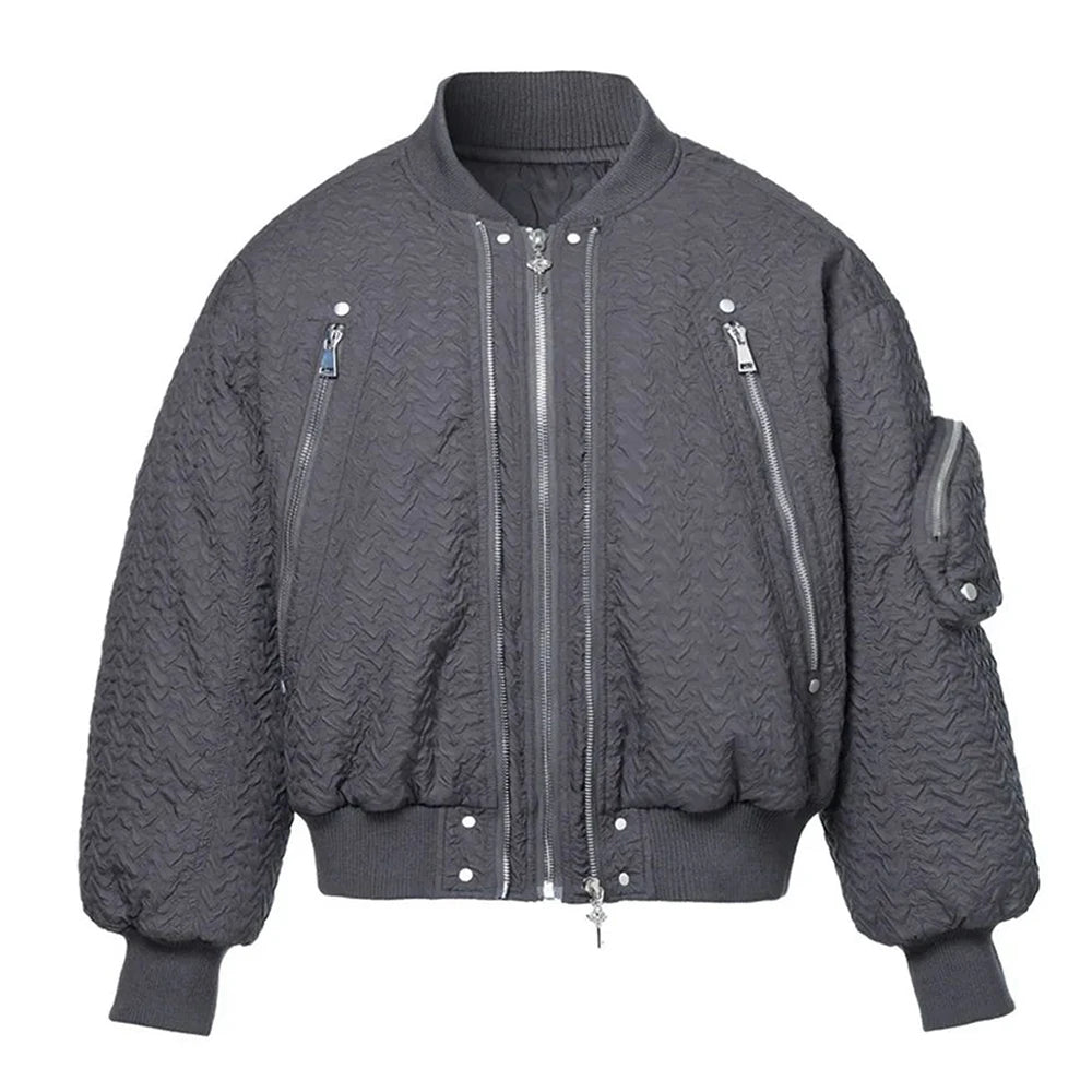 aviator style jacket retro winter and autumn zipper fashion trendy wrinkled niche men and women personalized vibe caot for men unique default style 4945