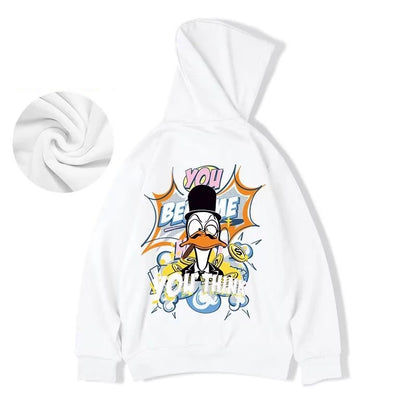 Autumn Funny Cartoon Duck Graphic Y2K Hoodies Oversized Hip Hop Fashion Sweatshirts Vintage Streetwear Punk Hoody Clothes Street King Limited