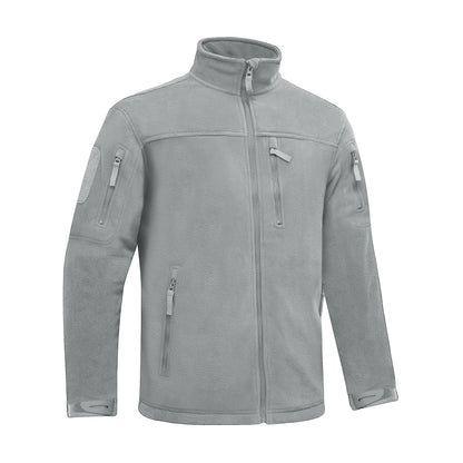 winter fleece jacket mens zipper pockets work jacket thermal warm full zip fishing hiking coats outwear man windbreaker unique default style 4420