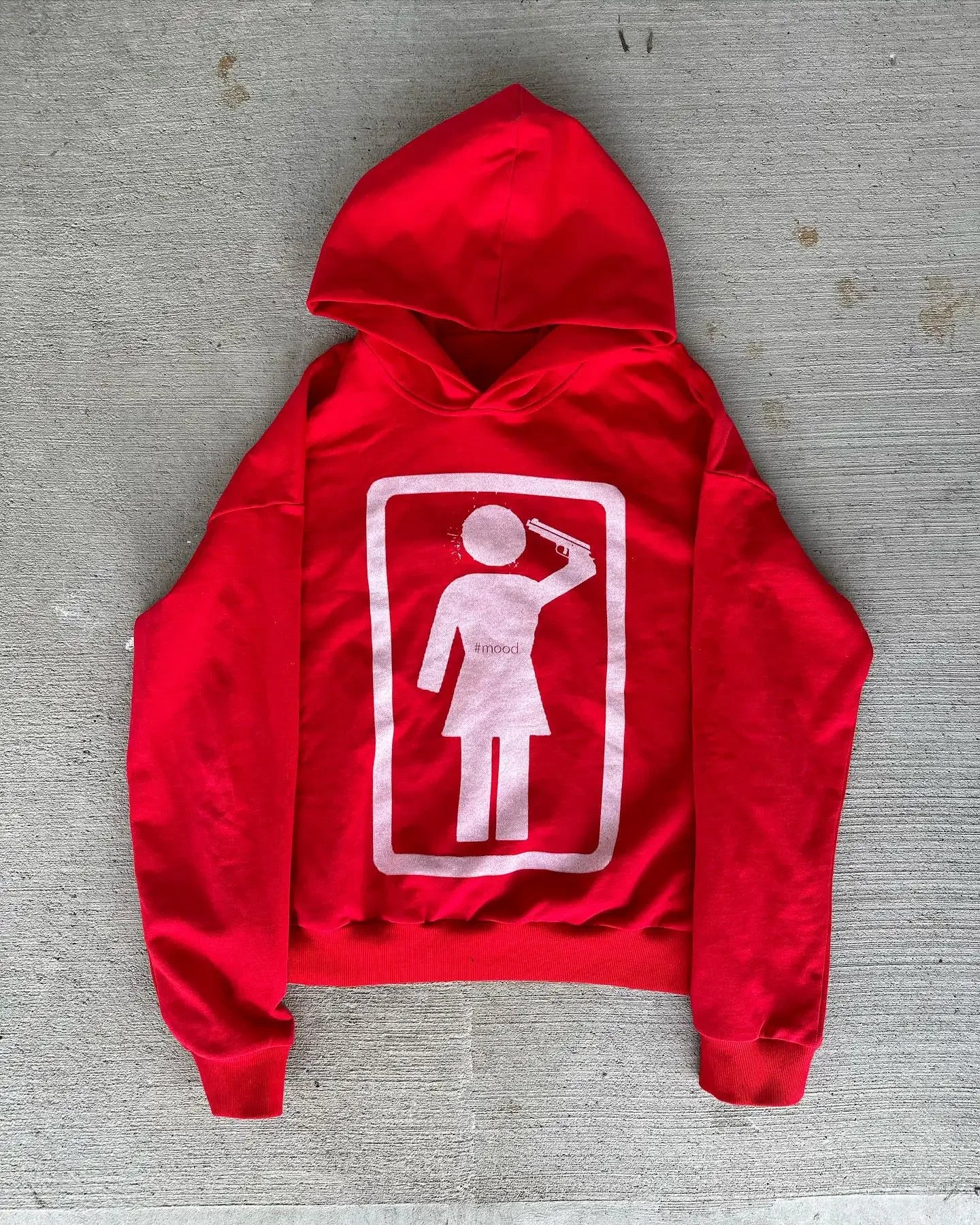 American Gothic Cartoon Pattern Oversized Hoodie Women's Y2K Street Hip Hop Harajuku Fashion Loose Long Sleeve Sweatshirt Men's Street King Limited