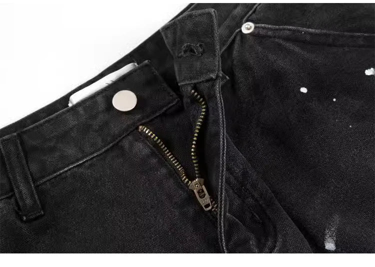 ripped holes patchwork denim jeans shorts mens high street straight short jeans hip hop streetwear casual short joggers pants unique joggers style 5219