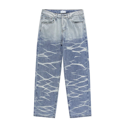 high street irregular tied dye biker jeans men denim straight jean pants 2023 motorcycle y2k trouser unisex hip hop casual pants unique jeans style 4979