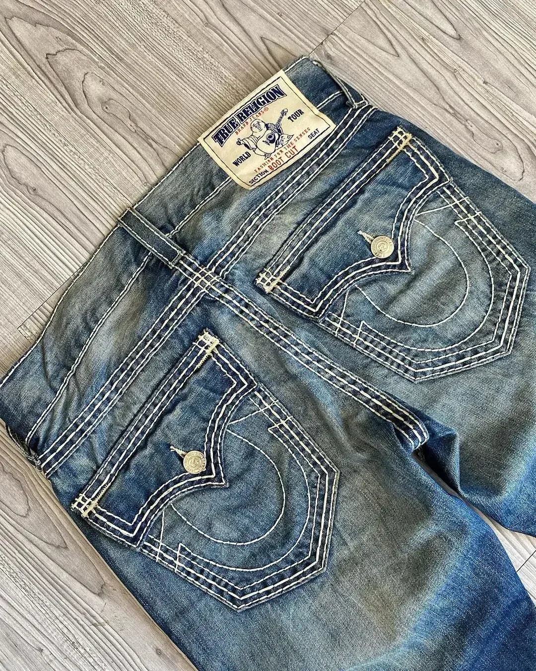 harajuku y2k new true religion high waist super t bootcut flared jeans street denim pants high waist straight leg wide leg jeans unique jeans style 1748