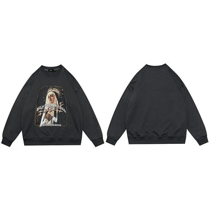"Sobbing" Unisex Men Women Streetwear Graphic Sweater Daulet Apparel