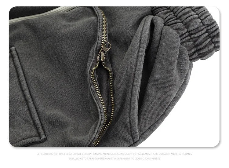 Multi-pocket zipper tactical overalls feature heavyweight shorts Street King Limited