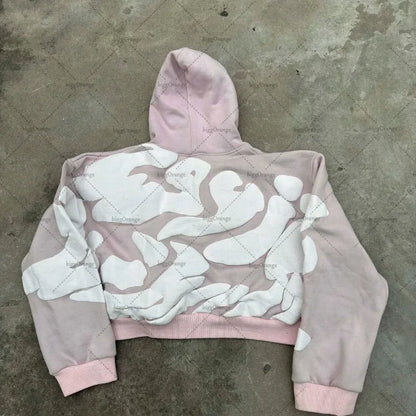 Retro Gothic Trend Letter Pattern Printed Oversized Hoodie Men's Fashion Loose Versatile Pocket Pullover Sweatshirt Women Street King Limited