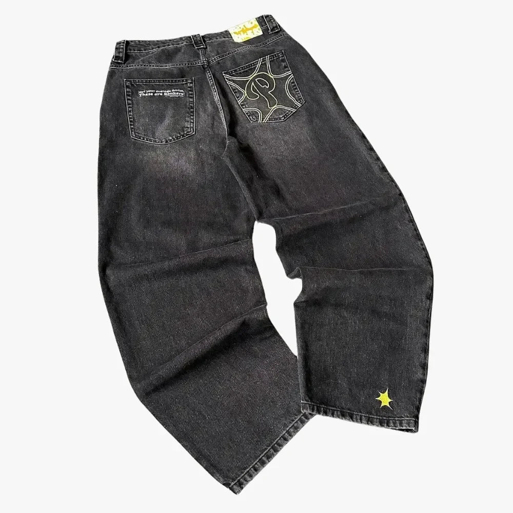 harajuku new protect jeans streetwear independent store drop shipping cargo sweatpants y2k women pants embroidery baggy jeans unique joggers style 4170