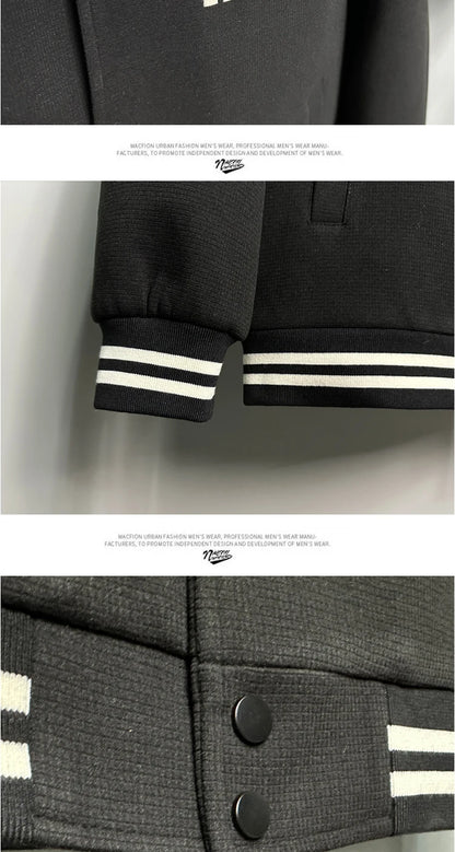 men thicken quilted baseball jacket women streetwear fashion hip hop loose casual padded cotton parkas coat unisex outerwear unique default style 1415