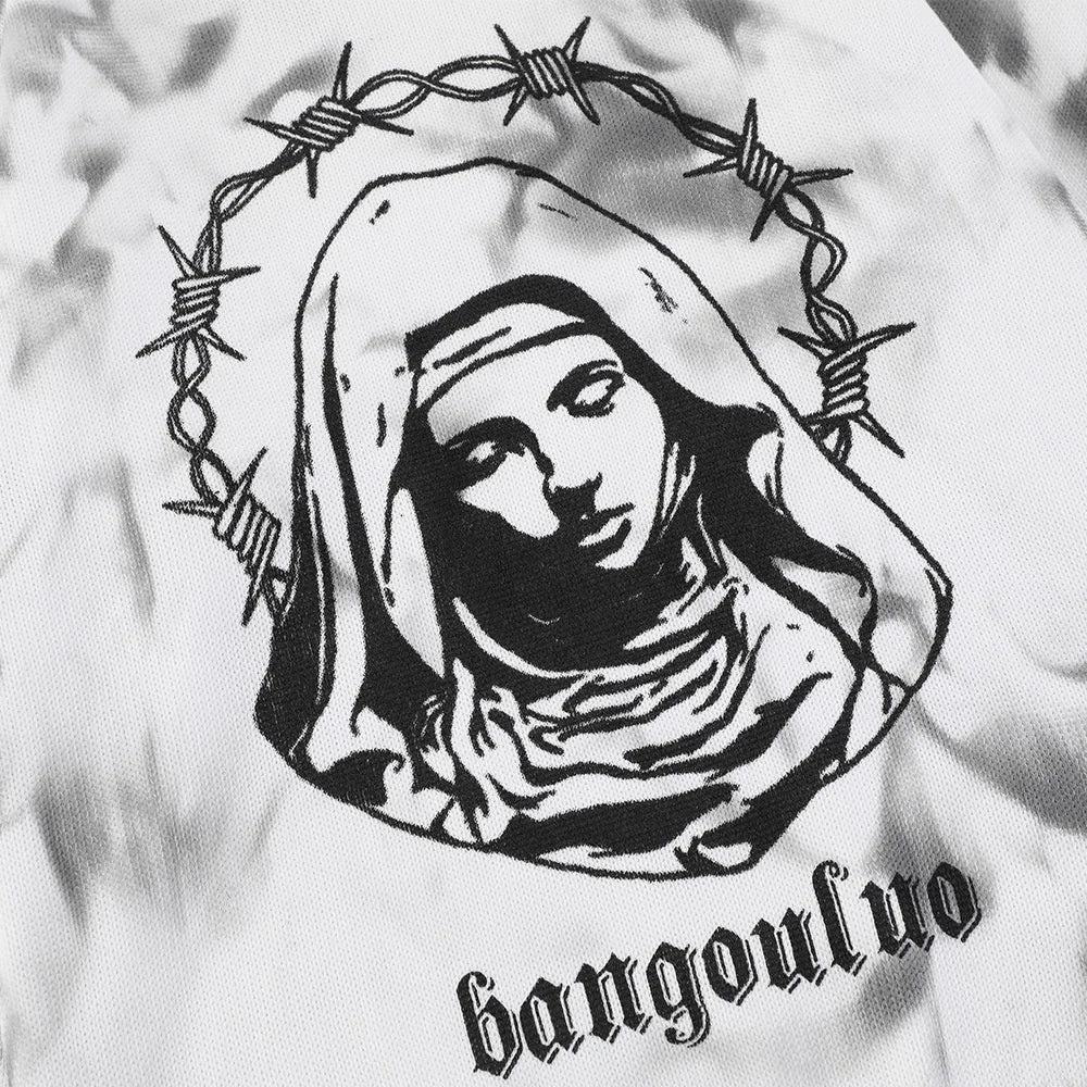 New 2022 Men Luxury Gothic Winter gentleman Virgin Mary tie-dyed Knit Casual Sweaters pullover Asian Size High Street Drake R018 Street King Limited