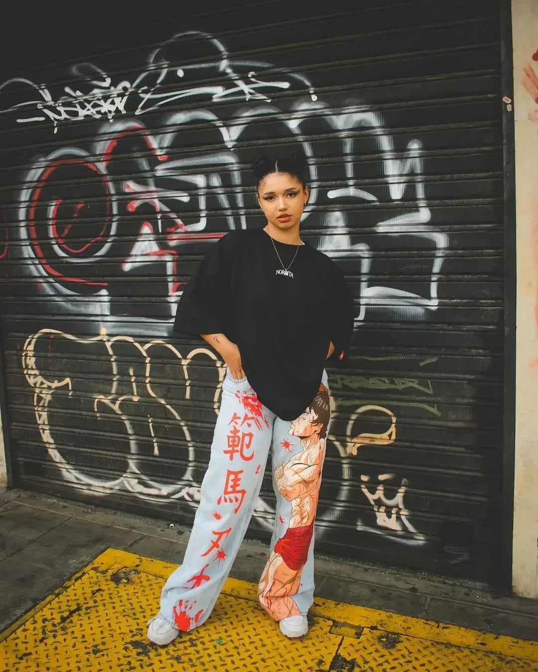 Y2K Harajuku Next Drop Streetwear Jeans for Men Wide Trouser Graphic New Women High Waist wide leg Pants y2k men clothing Street King Limited