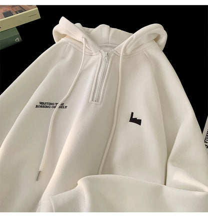 Men's Hoodies Trendy Brand Printing Fashion Drawstring Hooded Harajuku Unisex Street Sweatshirts Autumn Winter New Male Clothing Street King Limited