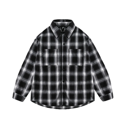 American Vintage Plaid Shirt Men's Long-Sleeved Spring And Autumn High-End Casual Shirt Jacket Street King Limited