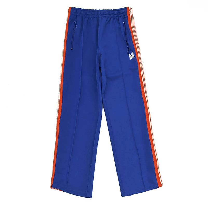 colorful blue motion casual pants men woman trend side edge weaving embroidery drawstring loose joggers sweatpants urban active pants