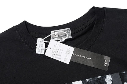 High Quality CAVEMPT Tops Tee Phantom Letter Printing Classic All-match Men Woman Loose O-Neck Summer C.E T Shirt Street King Limited