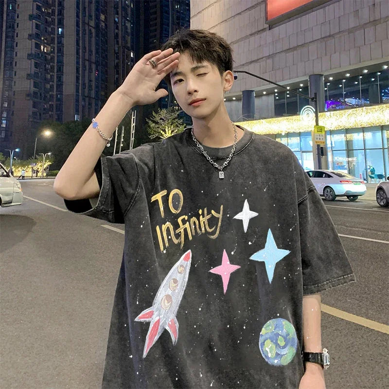 Newest Saint T-shirts Letter Pattern Tops Tee Men Woman Spring Best Quality Casual Crewneck Short Sleeve Street King Limited