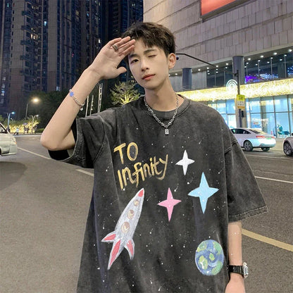 Newest Saint T-shirts Letter Pattern Tops Tee Men Woman Spring Best Quality Casual Crewneck Short Sleeve Street King Limited