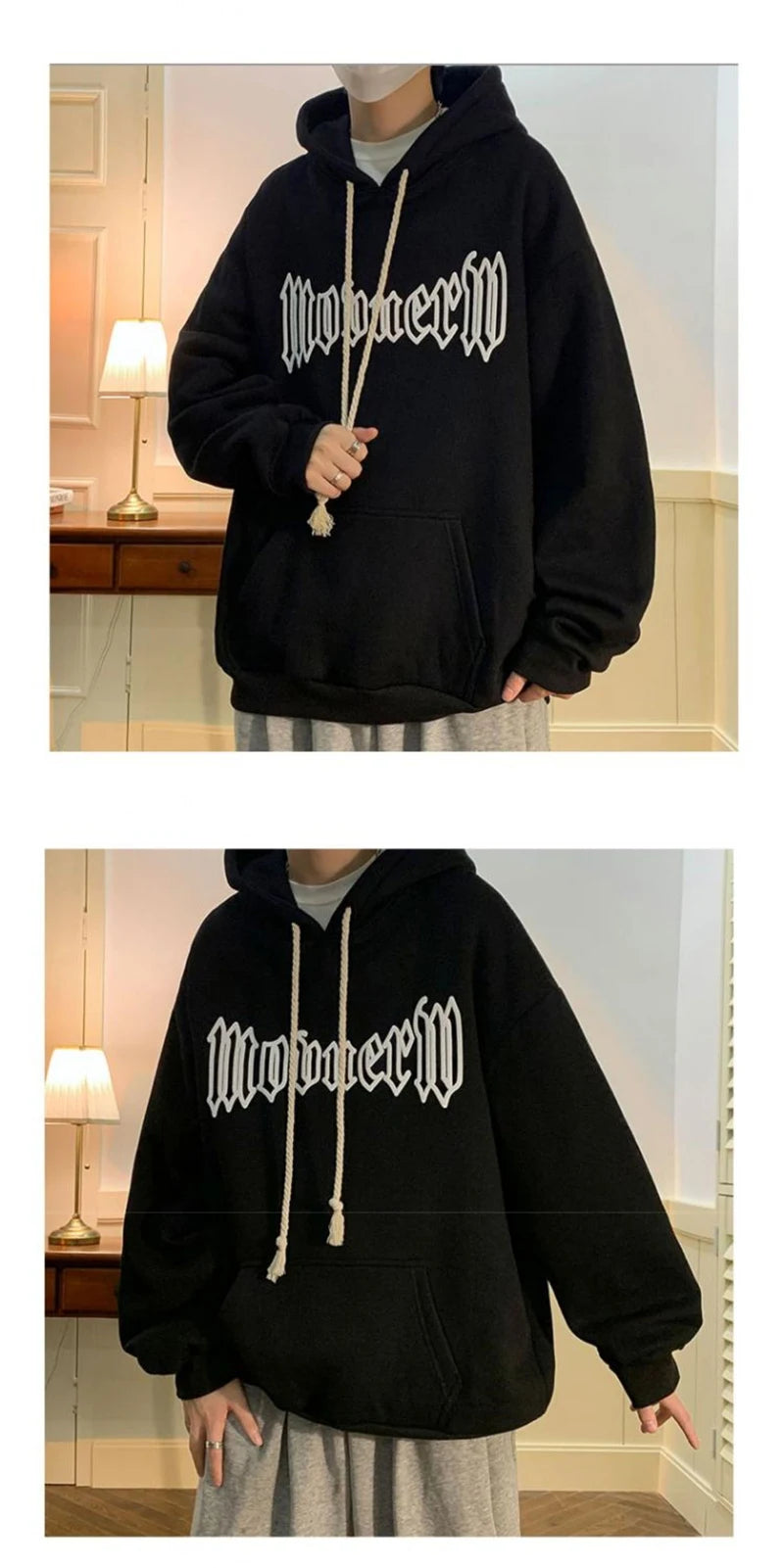 Autumn Vintage Gothic Letter Foam Printed Hooded Sweatshirts Hombre Casual Streetwear Hip Hop Hoodies Y2K Pullover Baggy Hoody Street King Limited