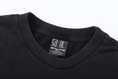 SAINT Short Sleeve Top Tees Men Woman Best Quality Space Exploration Cartoon Photo O-Neck Versatile T Shirt Street King Limited