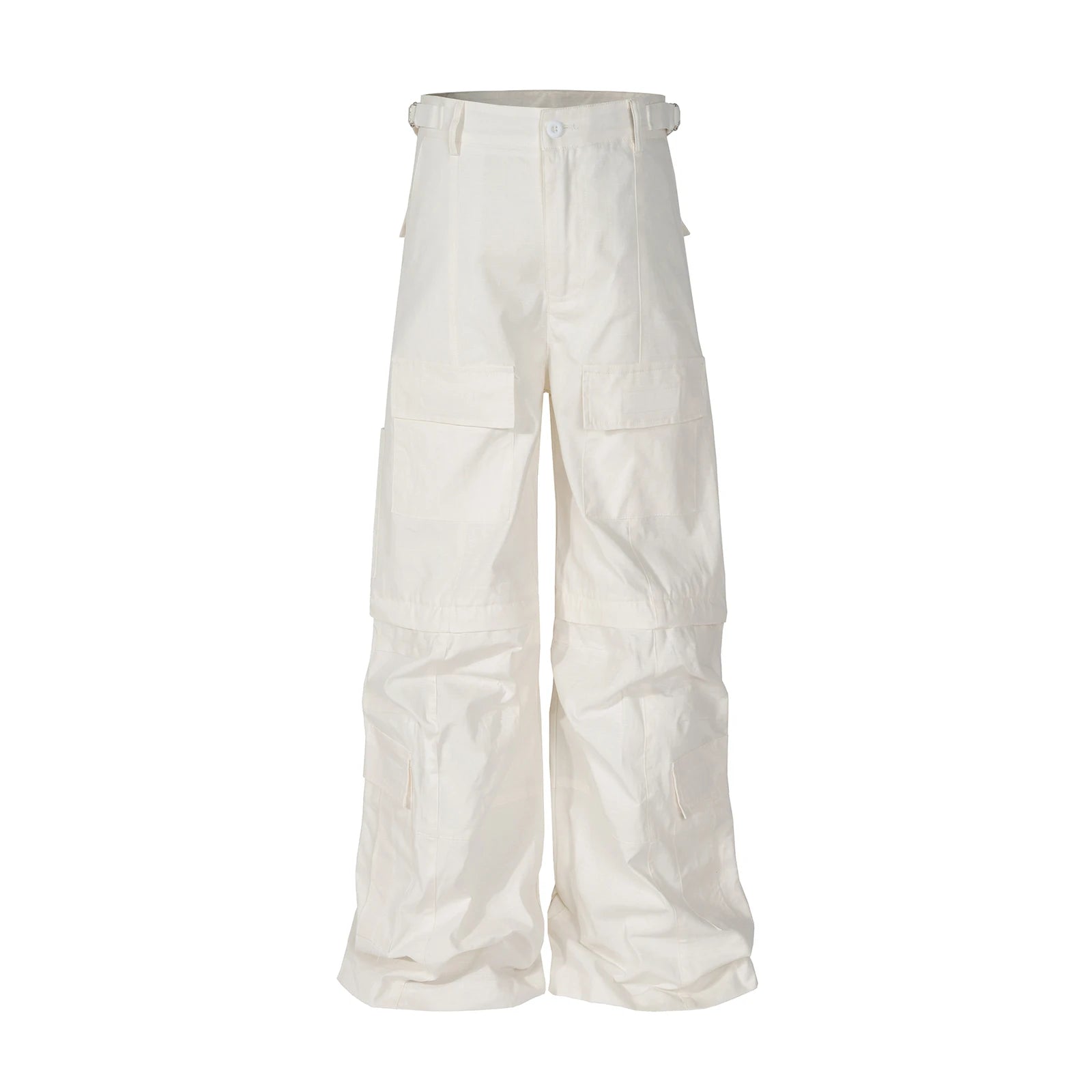 y2k high street flared cargo multi pocket detachable workwear pants for men and women solid ropa hombre overalls oversized military streetwear pants