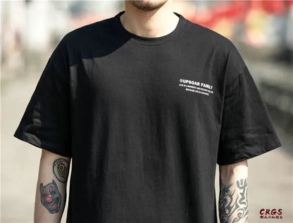 Pure cotton short-sleeved men's summer Hong Kong style design t-shirt ins trendy brand loose bottoming versatile round neck tops Street King Limited