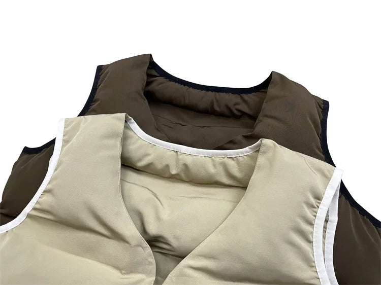 New 2023 Luxury Men Classic Kanye West Coast Reversible Coats & Jackets / Down Coats Vest Cotton Thicken Warm Winter #440 Street King Limited