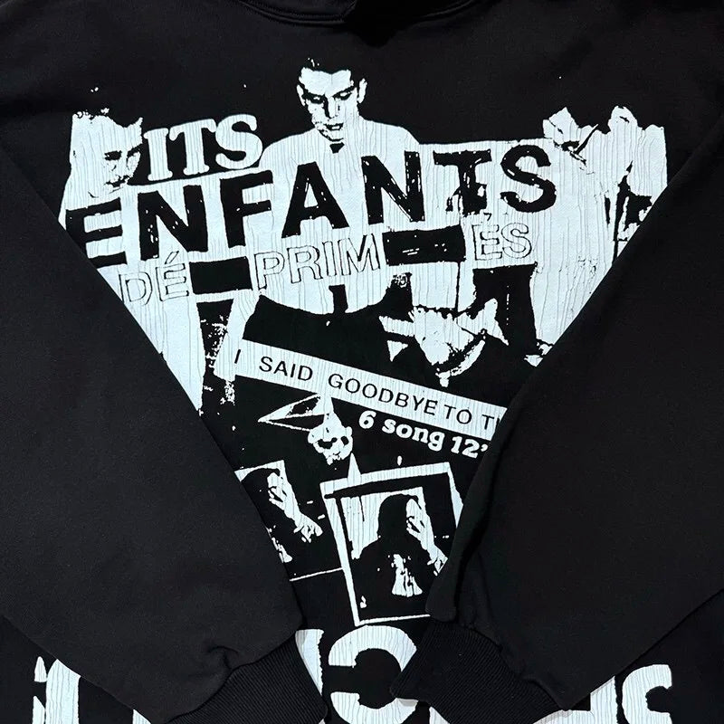 24AW printed hoodie Street King Limited