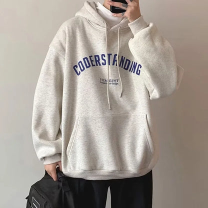 Autumn Men's Letter Design Printed Pullovers Hoodies Y2K Vintage Streetwear Hoody Sweatshirts Casual Fleece Oversize Hoodie Street King Limited